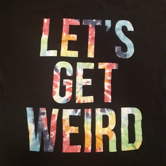 Action Apparel Let's Get Weird Tie Dye Tshirt Size Small - Picture 2 of 4